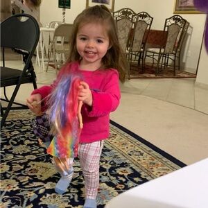 Janie and Jack Fuchsia Long Sleeve Top with Fur Cuffs